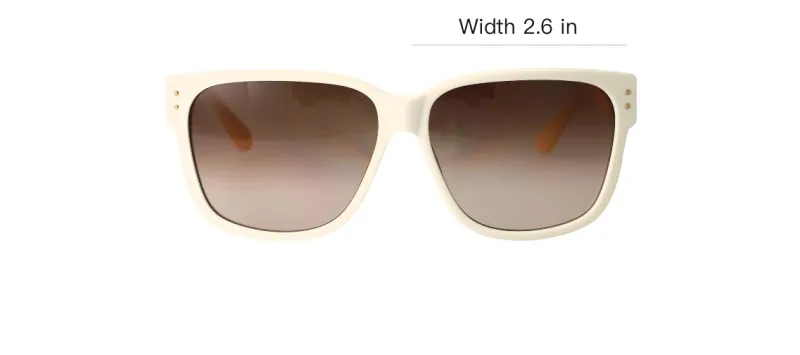 Linda Farrow Acetate Square Sunglasses Women's White-4