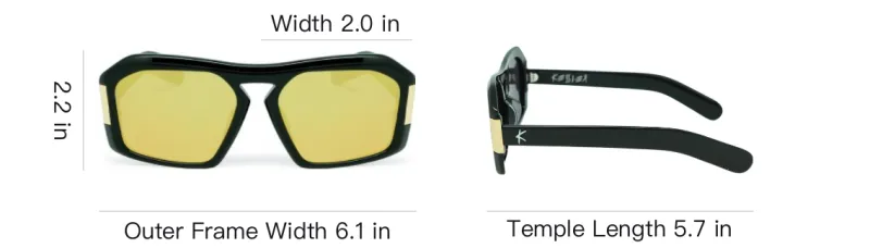 KESSLER Acetate Butterfly Sunglasses Unisex Black-2
