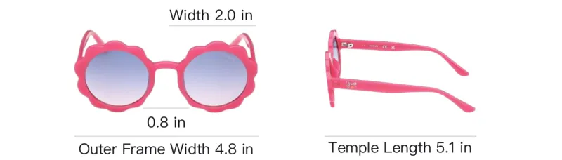 GUESS Plastic Round Sunglasses Kids' Pink-3