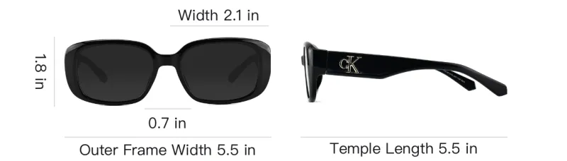 CALVIN KLEIN Irregular Shape Sunglasses Unisex Black-3