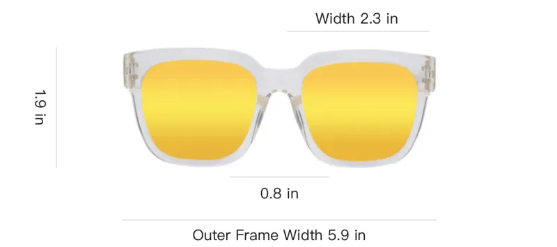 KESSLER TR90 Rectangular Sunglasses Unisex White-3