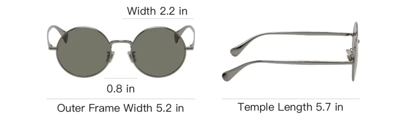 KENZO Metal Round Sunglasses Men's Silver Black-3