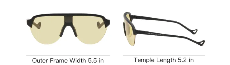 District Vision Titanium Nylon Rubber Plastic Irregular Shape Sunglasses Men's Black-3