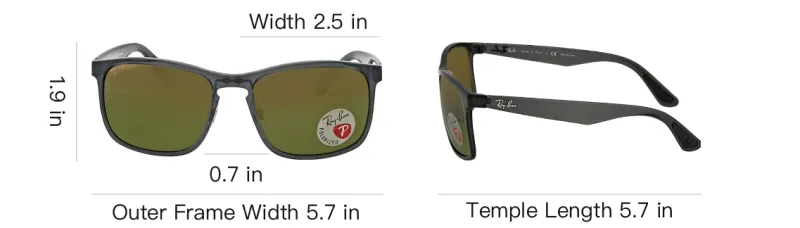 RayBan Nylon Irregular Shape Sunglasses Unisex Black-3