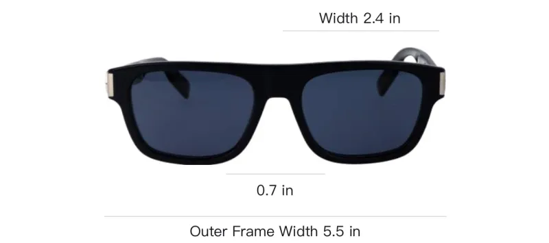 DIOR Acetate Square Sunglasses Men's Blue-3
