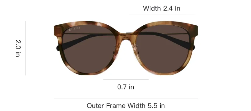 GUCCI Round Frame Sunglasses-2