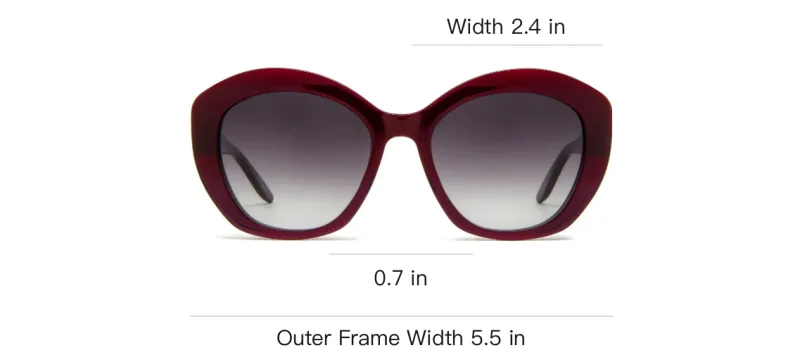 BARTON PERREIRA Acetate Irregular Shape Sunglasses Women's Deep Red-2