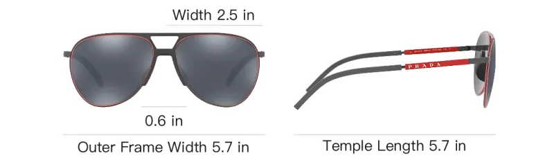 PRADA Injection Molding Aviator Sunglasses Men's Black-3