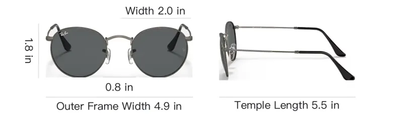RayBan Metal Round Sunglasses Unisex Bronze-6