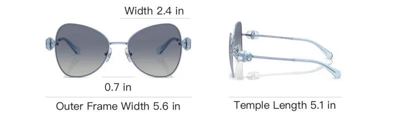 Swarovski Butterfly Frame Sunglasses-3