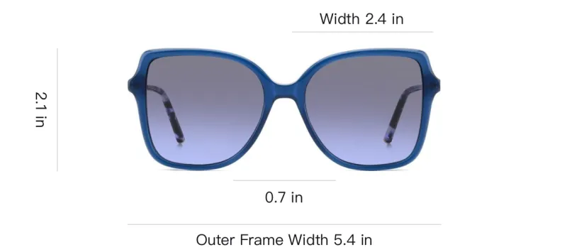 CarolinaHerrera Plastic Square Sunglasses Unisex Blue-3