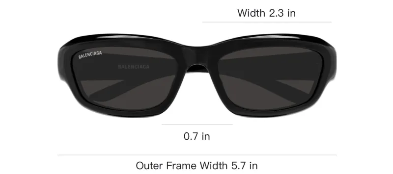 Balenciaga Rectangle Frame Sunglasses-3