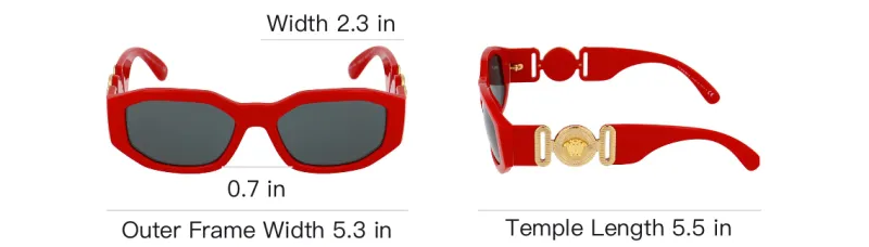 VERSACE Rectangular Frame Sunglasses-4