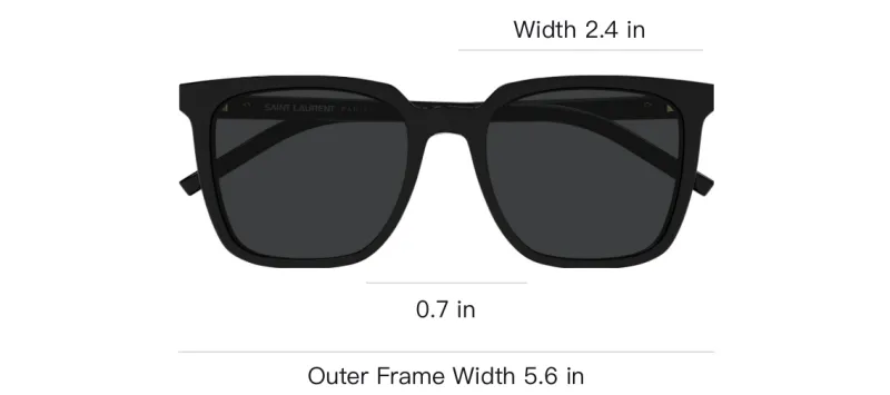 SAINT LAURENT Square Frame Sunglasses-2