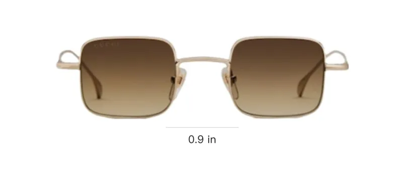 GUCCI Metal Square Sunglasses Men's Gold-3