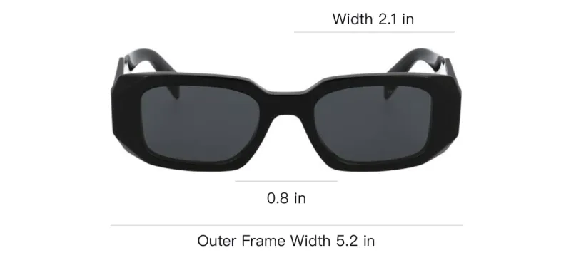 PRADA Acetate Irregular Shape Sunglasses Unisex Black-5