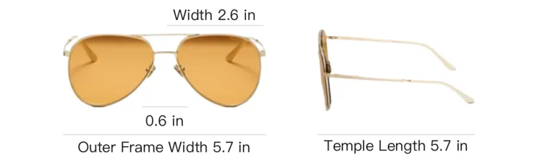 Valentino Metal Aviator Sunglasses Unisex Gold-3