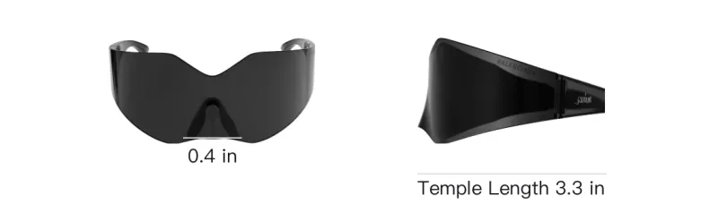 Balenciaga Injection Molded Nylon Irregular Shape Sunglasses Women's Black-3