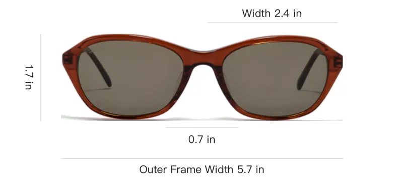 Fakeme Plate Frame Rectangular Sunglasses Unisex Brown-3