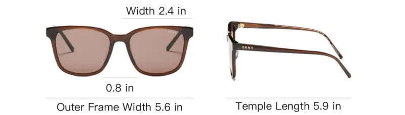 DKNY Acetate Square Sunglasses Unisex Tortoiseshell-3
