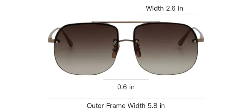 Linda Farrow Seren Pilot Frame Sunglasses-2