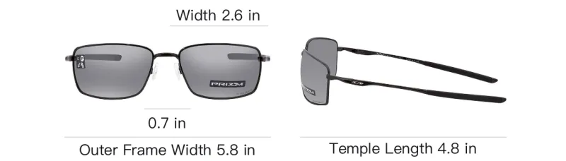 Oakley Metal Rectangular Sunglasses Men's Gray-3