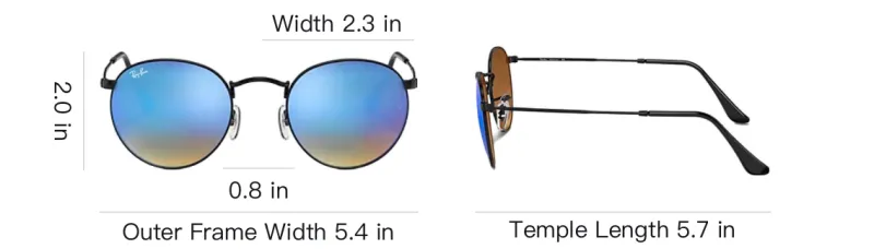 RayBan Metal Round Sunglasses Unisex Black-4