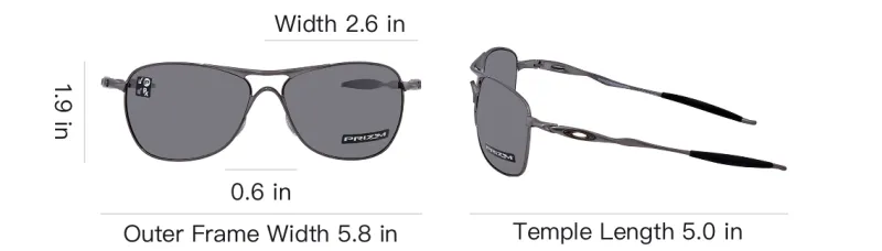 Oakley Metal Aviator Sunglasses Men's Black-3