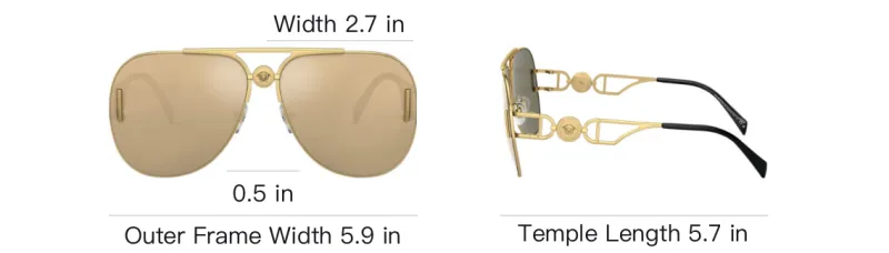VERSACE Medusa Pilot-frame Sunglasses-3