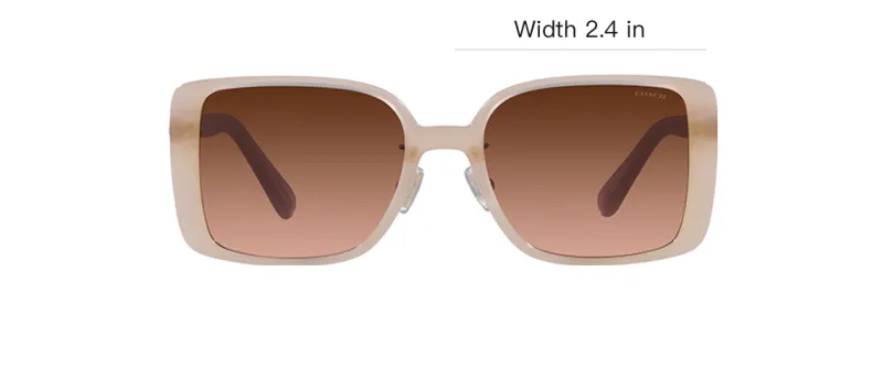 COACH Injection Molded Irregular Shape Sunglasses Unisex Beige-3