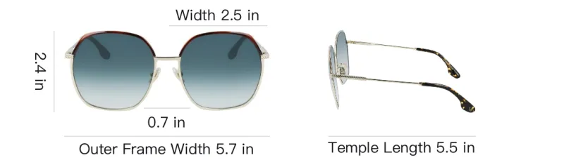Victoria Beckham Square Sunglasses Women's Silver-7
