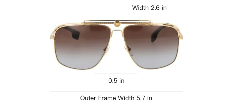 VERSACE Sunglasses Unisex Gold-2