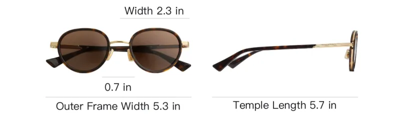 Bottega Veneta Acetate Gold Plated Metal Irregular Shape Sunglasses Women's Brown-3