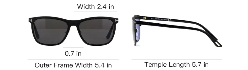 TOM FORD Irregular Shape Sunglasses Men's Black-4