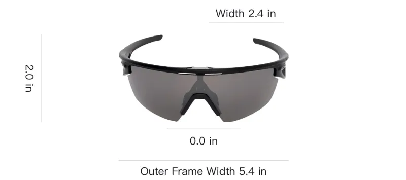 Oakley Plastic Irregular Shape Sunglasses Unisex Black-2