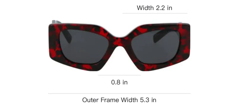 PRADA Sunglasses Unisex Black/Red-2