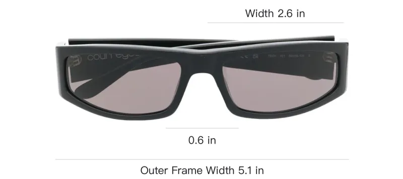 COURREGES Slim Regtangular Sunglasses-2