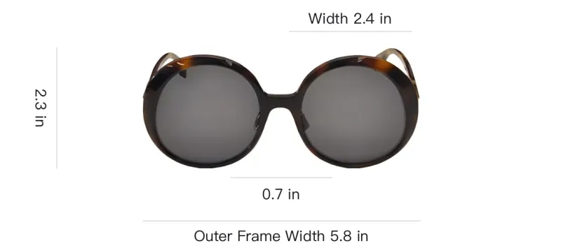 FENDI Plate Frame Round Sunglasses Women's Tortoiseshell-3