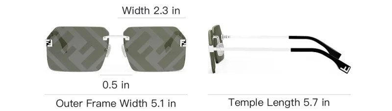 FENDI Eyewear Square Frame Sunglasses-4