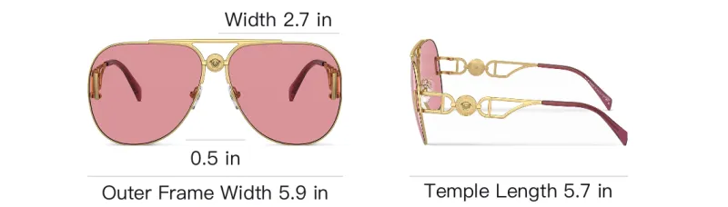 VERSACE Aviator Sunglasses-3