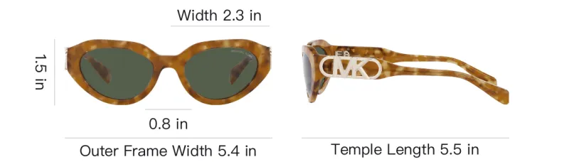MICHAEL KORS Acetate Oval Sunglasses Women's Brown-8