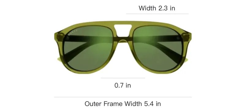 GUCCI Acetate Aviator Sunglasses Men's Green-2