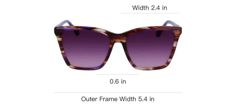 LONGCHAMP Plastic Square Sunglasses Unisex Purple-2