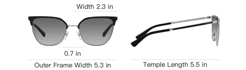 VOGUE Alloy Frame Irregular Shape Sunglass Women's-3