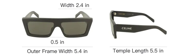 CELINE Rectangular Frame Sunglasses-5