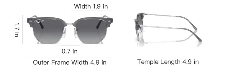 RayBan Injection Molded Irregular Shape Sunglasses Kids' Gray-5