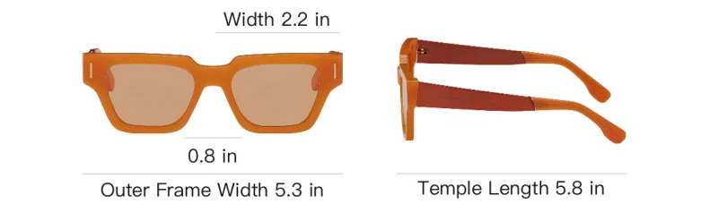 Retrosuperfuture Rectangular Sunglasses Men's Orange-3