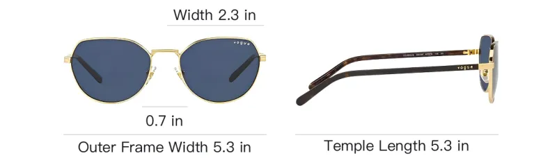 VOGUE Sunglasses Women's Gold-3