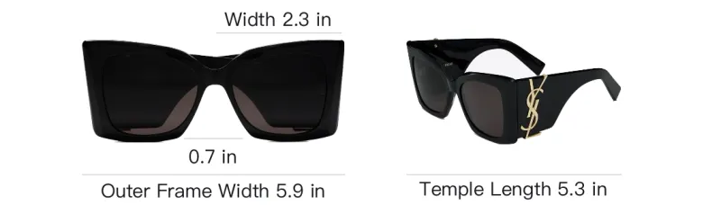SAINT LAURENT Square Frame Sunglasses-5