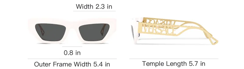 VERSACE Rectangular Frame Sunglasses-3